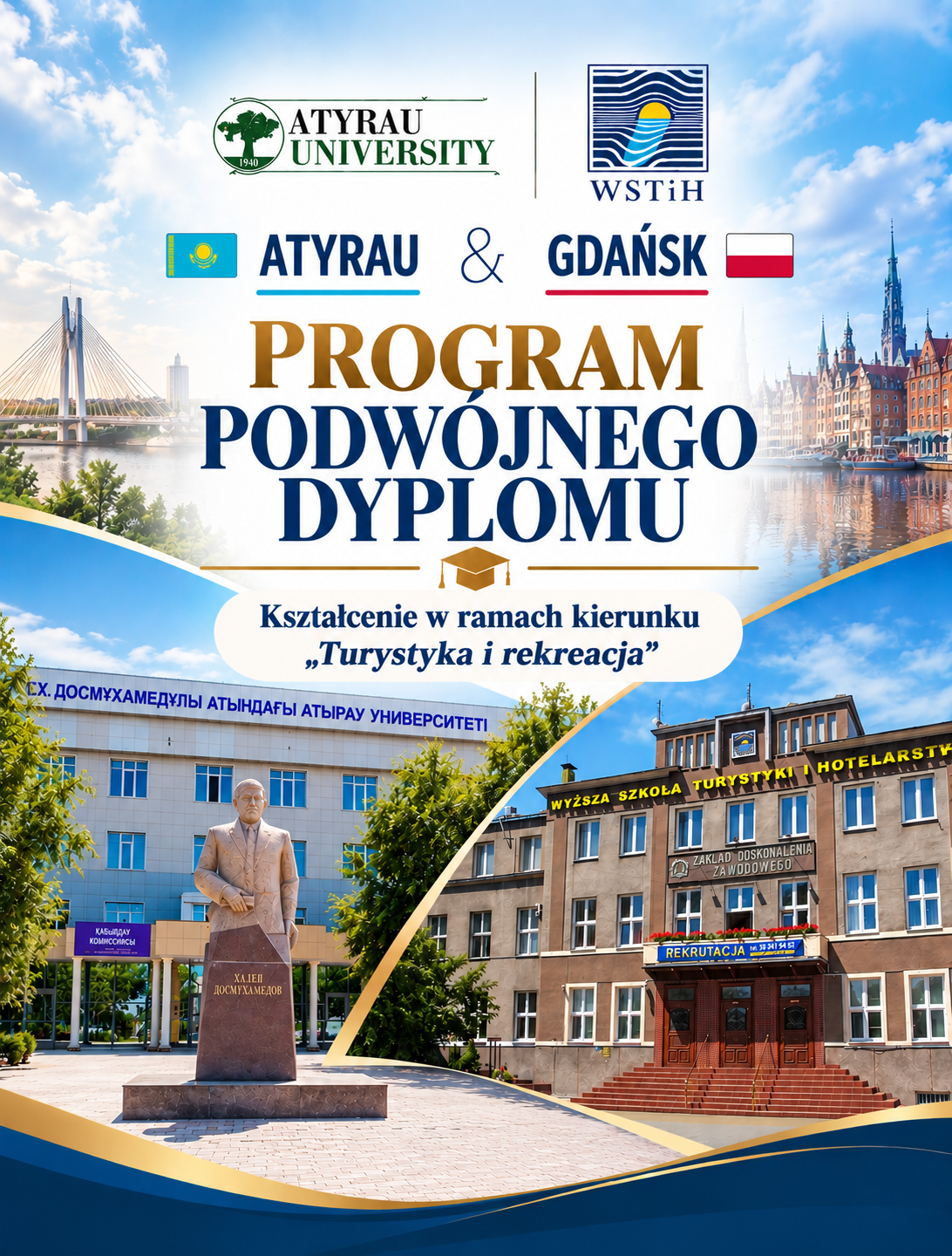 АТЫРАУ – ГДАНЬСК: СТУДЕНТТЕР ҚОС ДИПЛОМ БАҒДАРЛАМАСЫМЕН ОҚИДЫ