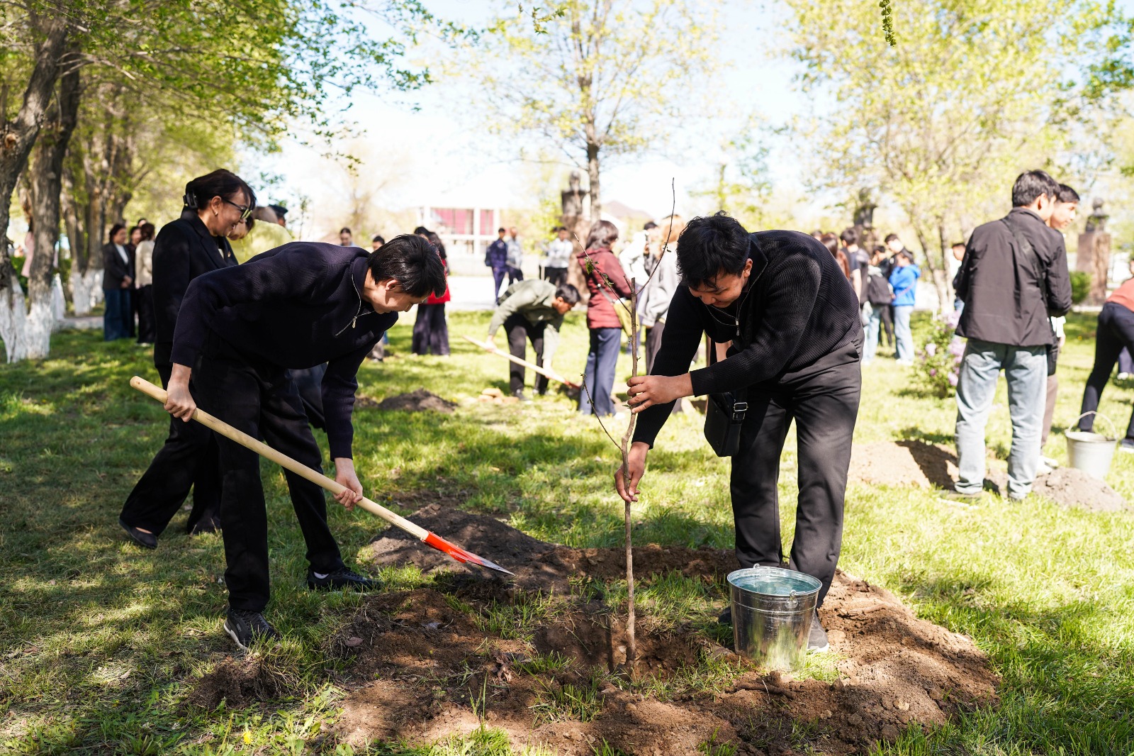 «Таза Қазақстан»: Атырау университетінде 35 жеміс ағашы отырғызылды